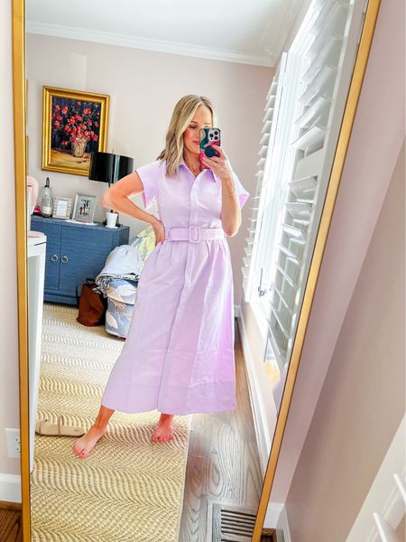 Such a gorgeous graduation dress, work dress, Mother’s Day brunch dress, Easter dress, you name it. It’s polished and sophisticated, but also nursing friendly and has pockets. I sized up to small since it’s somewhat tight in the chest area. 

#LTKSeasonal #LTKOver40 #LTKWorkwear