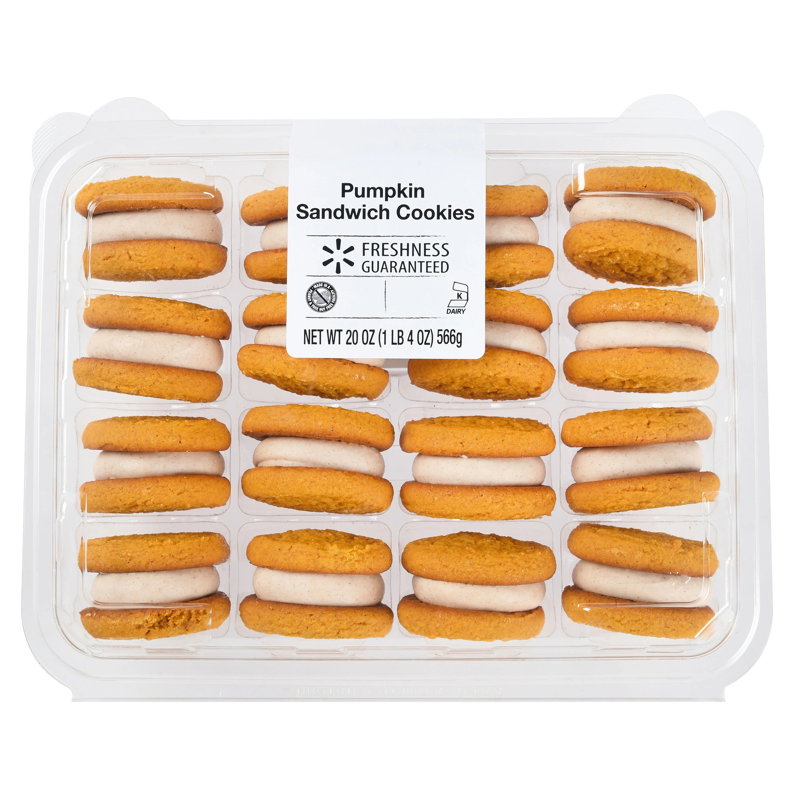 Freshness Guaranteed Pumpkin Sandwich Cookies 20oz, 16 Count | Walmart (US)