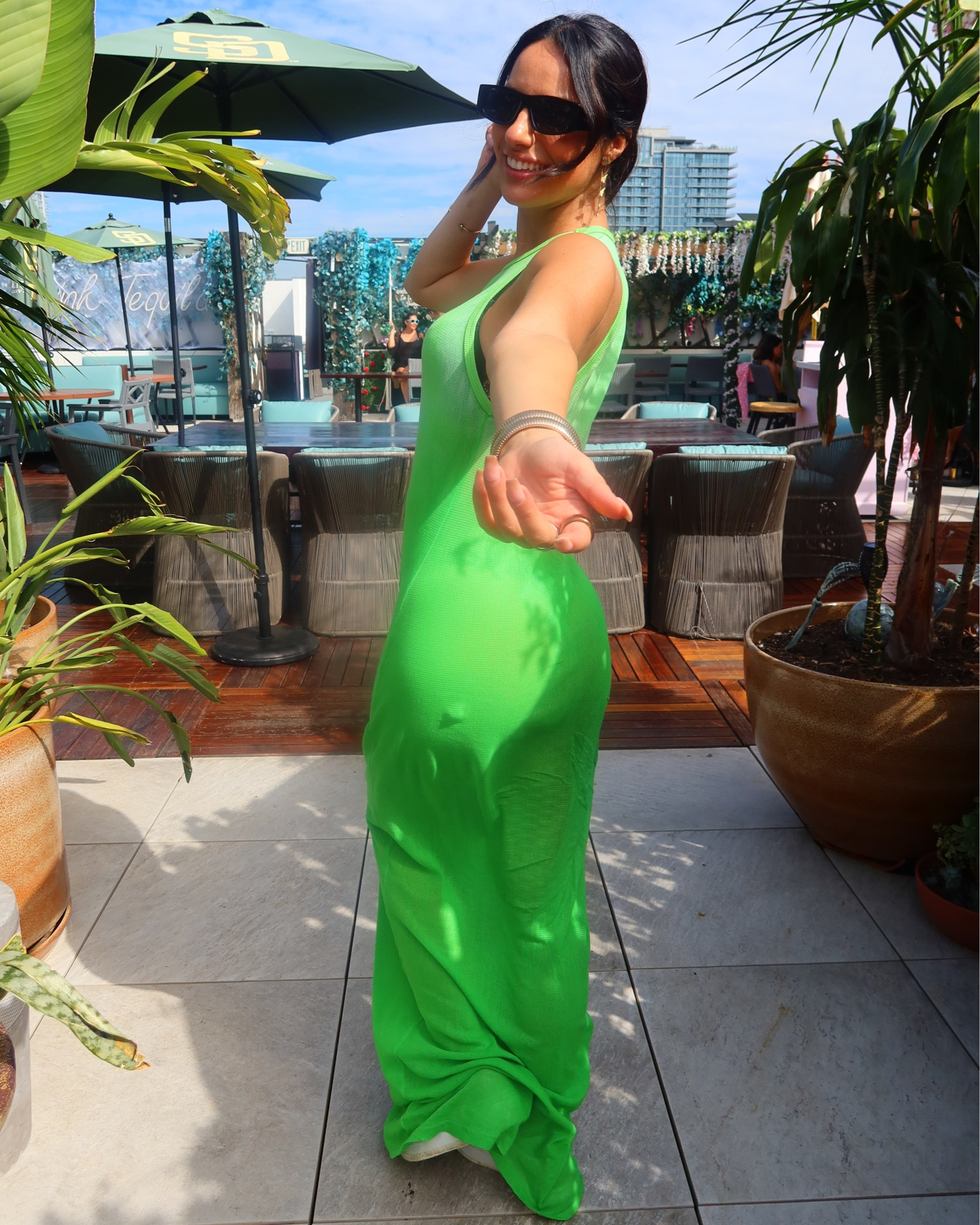 The perfect spring dress for a bachelorette party dress or for a day out & about. It is see through but it’s part of the vibe. 

#LTKStyleTip #LTKMostLoved #LTKSeasonal