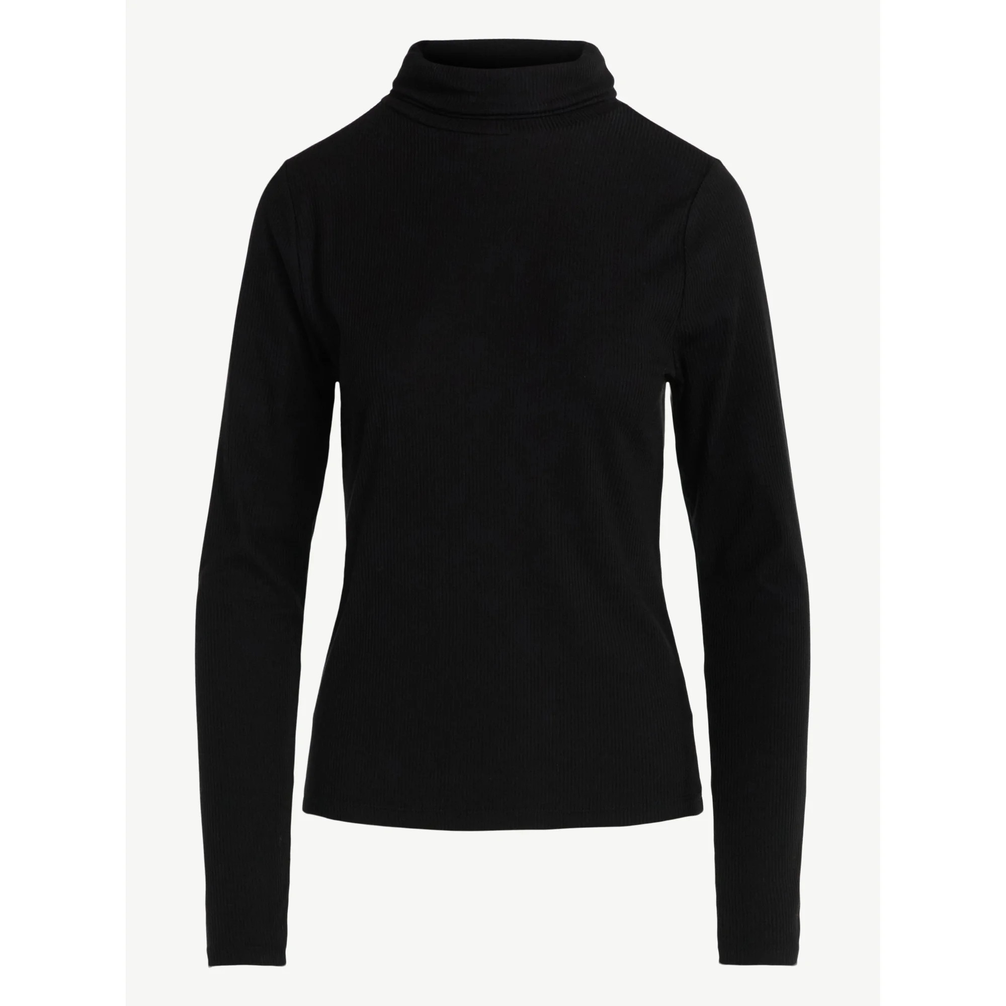 Free Assembly Women's Ribbed Turtleneck Tee, Sizes XS-XXL - Walmart.com | Walmart (US)