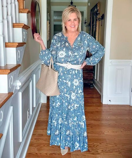 My printed blouse is a medium and my midi skirt is a large, but I also needed a medium! Woven belt is a large. Suede nude heels run true to size.

#LTKworkwear #LTKstyletip #LTKshoecrush