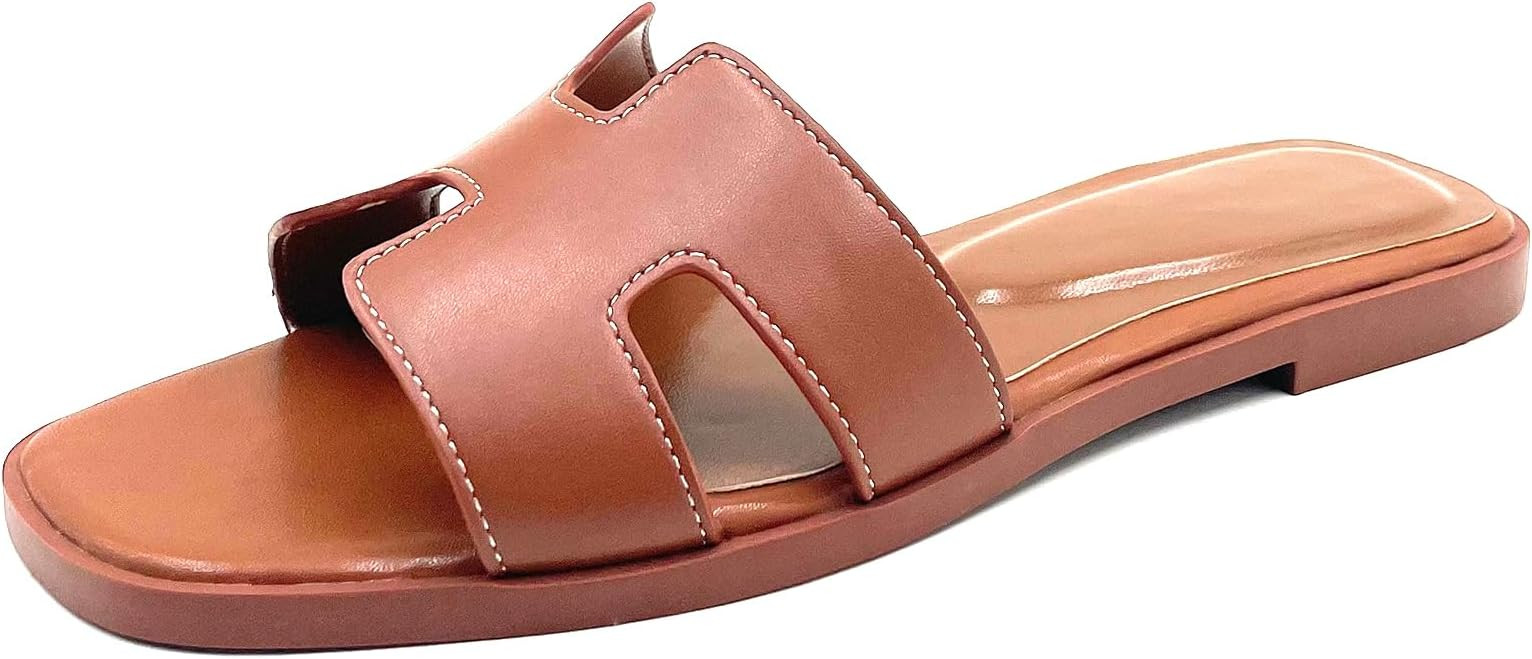 Womens Flat Sandals,Anti slip fashion sandals,Flat Slide Sandals,Comfy Style,women's gift | Amazon (US)