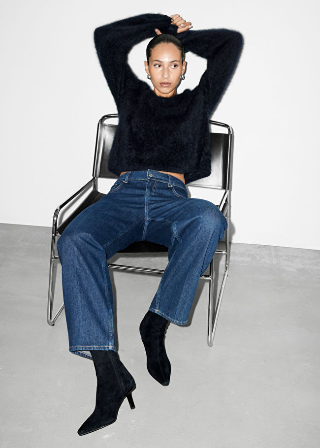 Stretch-Leather Ankle Boots | & Other Stories UK