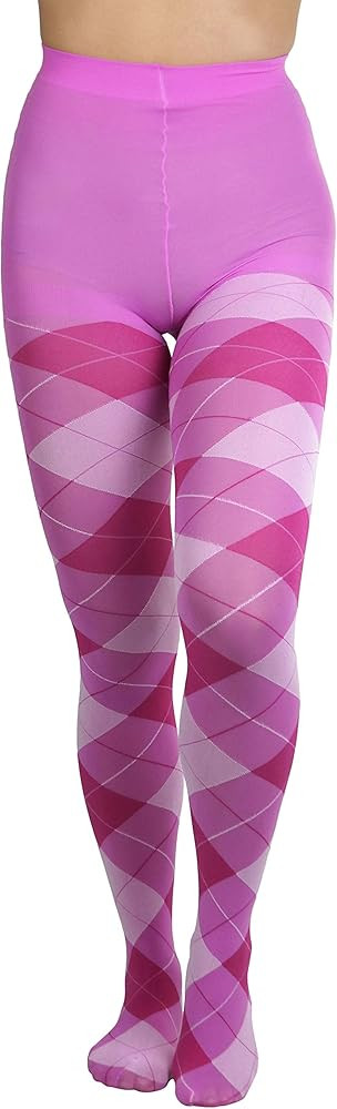 ToBeInStyle Women's Argyle Checkered Diamond Rhombus Net Opaque Sheer Tights Pantyhose | Amazon (US)