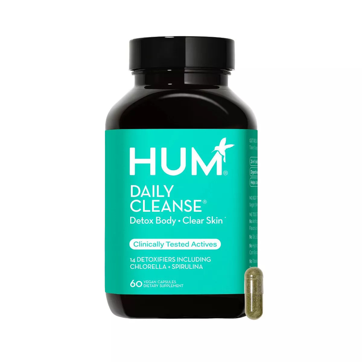 HUM Nutrition Daily Cleanse for Skin & Body Detox Vegan Capsules - 60ct | Target