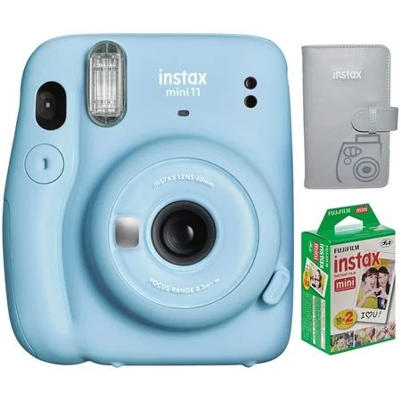 Fujifilm 16654762 Instax Mini 11 Instant Film Camera, Sky Blue Bundle with Fujifilm Instax Mini Seri | Walmart (US)