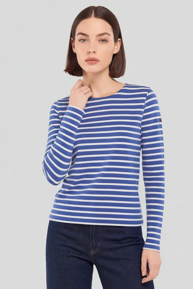 Lesconil Marineshirt - dicke Baumwolle - Damen - Obscur/Nature | Armor-lux (DE)