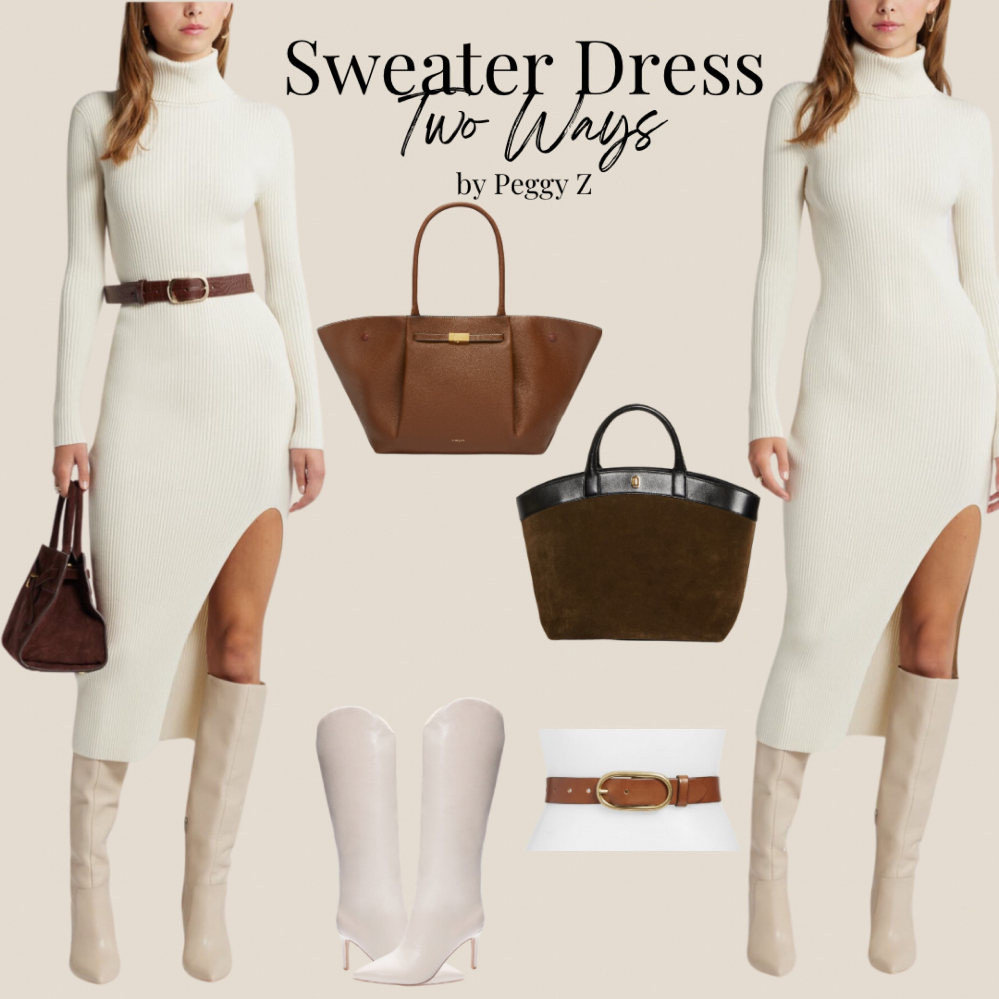 One sweater dress styled two ways! 

#fashion #sweaterdress #dress #style #fallfashion #falldress #boots #sale 

#LTKStyleTip #LTKFindsUnder100 #LTKSeasonal