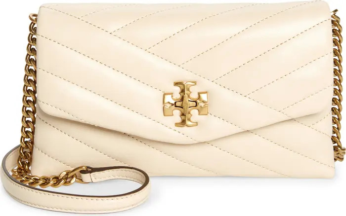 Kira Chevron Quilted Leather Wallet on a Chain | Nordstrom