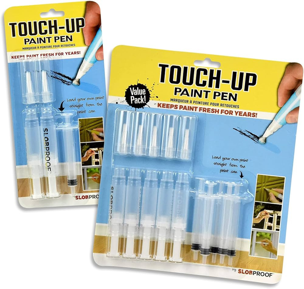 Slobproof Refillable Paint Brush Pens Bundle Pack of 5 & Pack of 2. Convenient Touch-Up, Fillable... | Amazon (US)