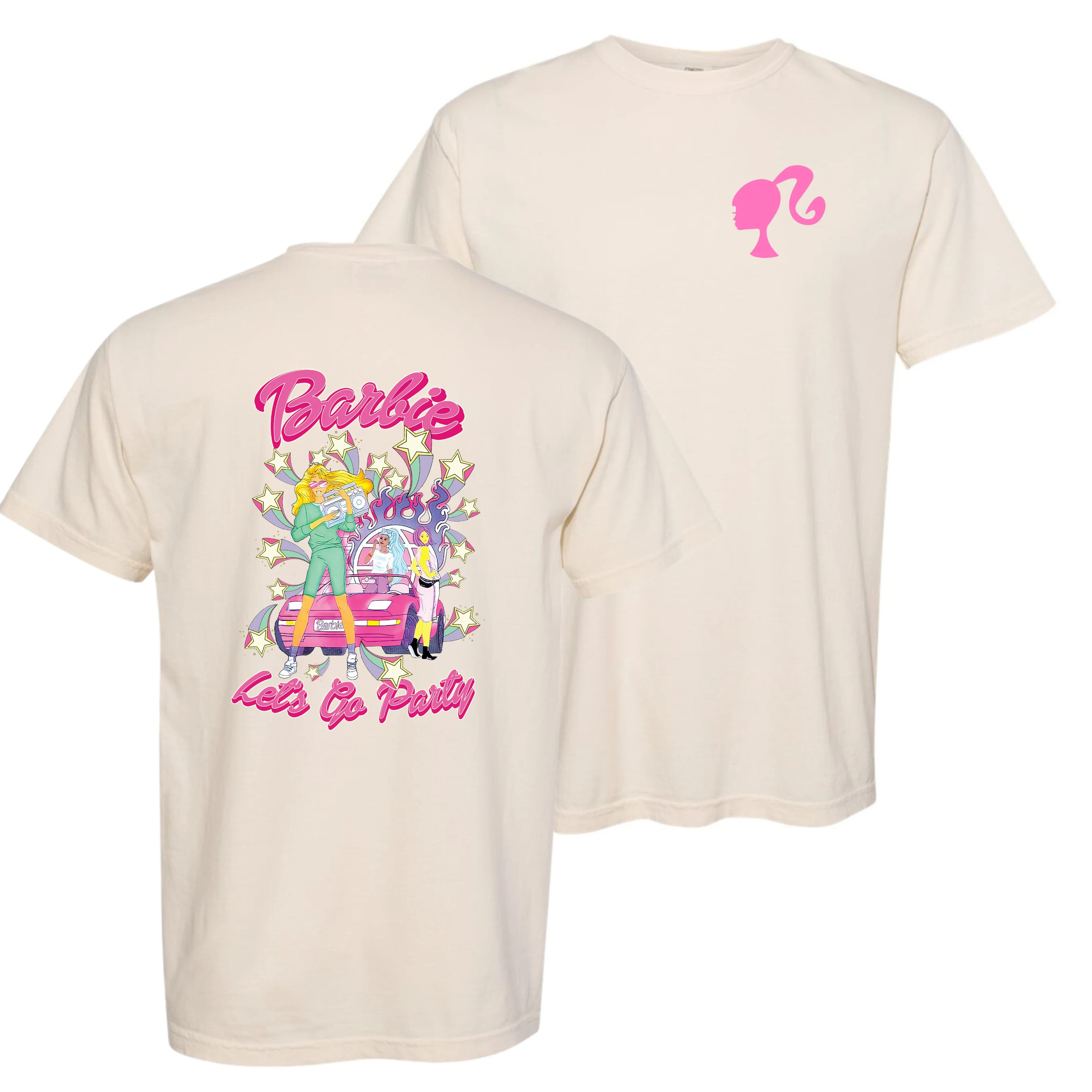 Monogrammed 'Let's Go Party' Front & Back T-Shirt | United Monograms