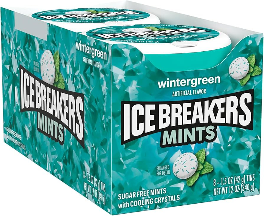 ICE BREAKERS Wintergreen Sugar Free Breath Mints Tins, 1.5 oz (8 Count) | Amazon (US)