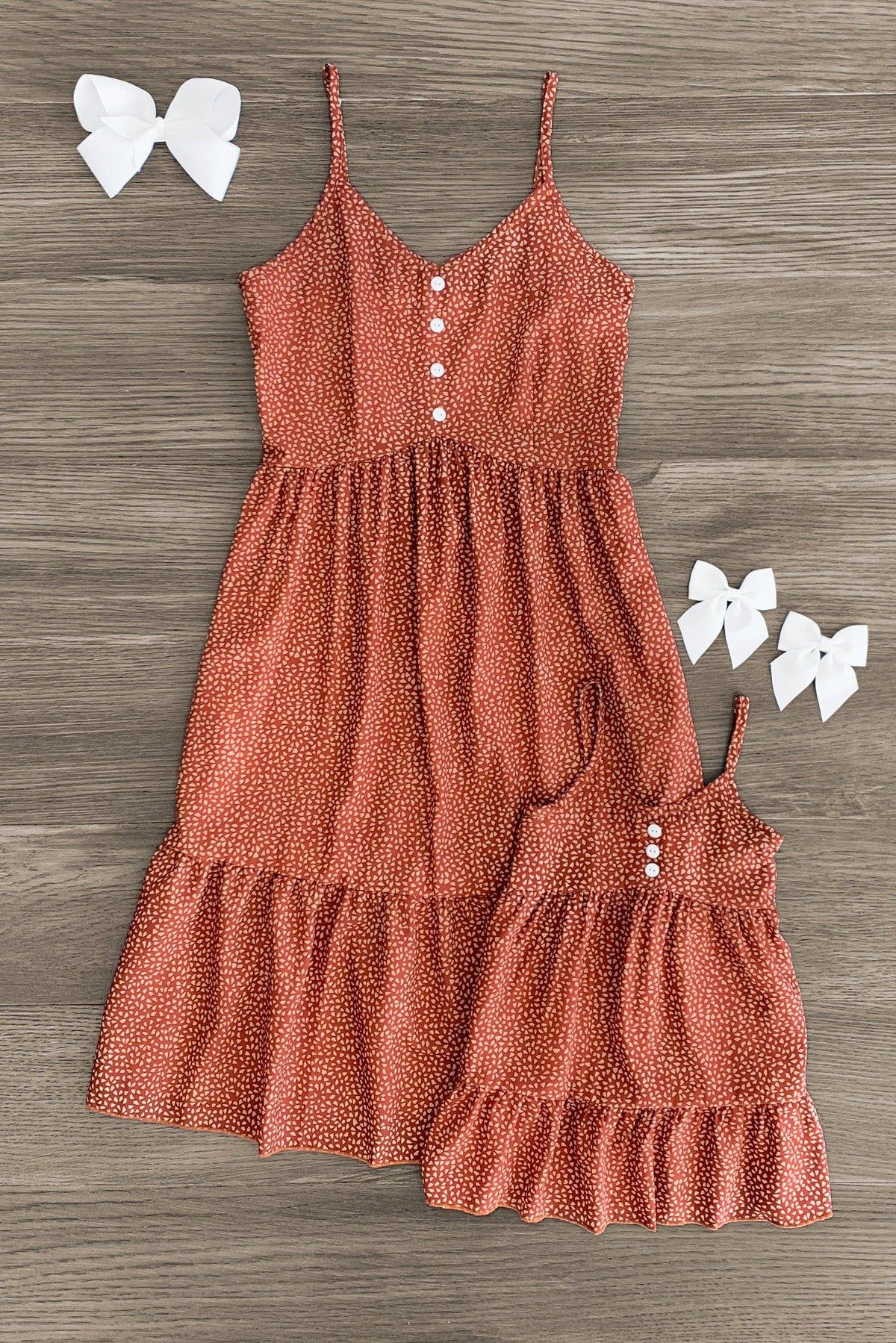 Mom & Me - Brown Sleeveless Dress | Sparkle In Pink
