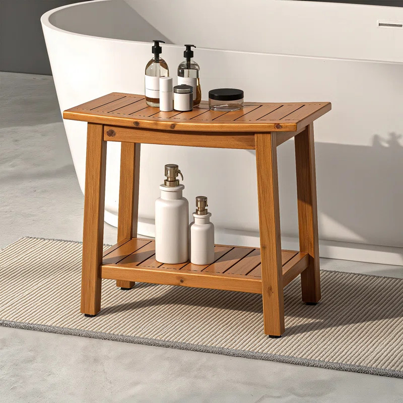 20'' W Teak Shower Bench | Wayfair North America