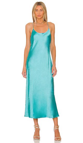 Makena Midi Dress in Teal | Revolve Clothing (Global)