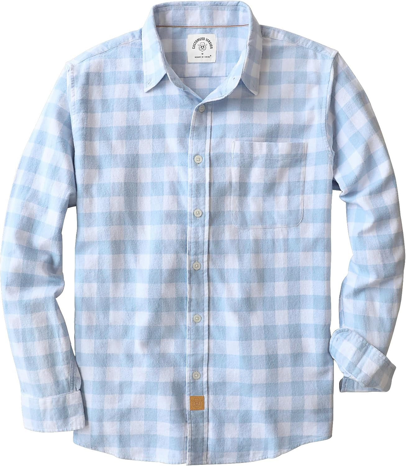 Dubinik® 6 oz Flannel Shirt for Men Cotton Casual Long Sleeve Button Down | Amazon (US)