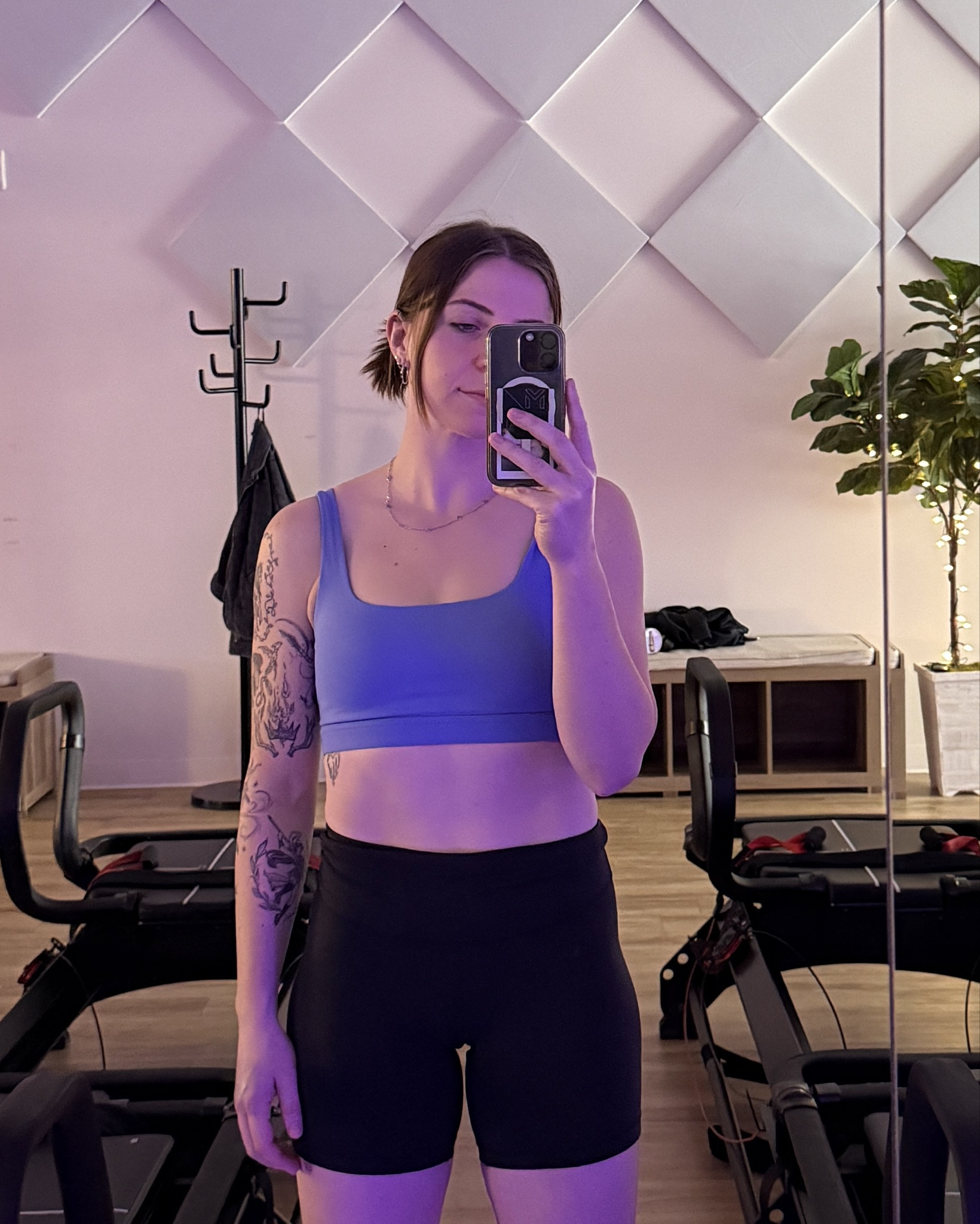 My favorite bra to work out in or just wear around. Comfortable yet supportive! I’m wearing a small and I am 5’6” around 140lbs or so