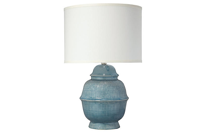 Kaya Table Lamp, Blue | One Kings Lane