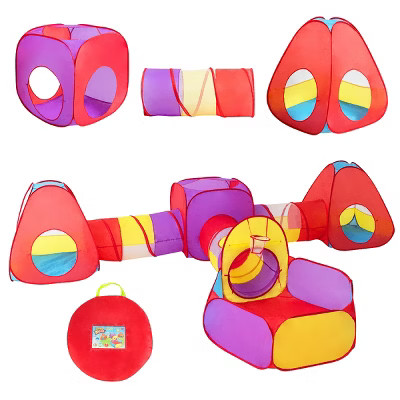 Costway 7pc Kids Ball Pit Play Tents & Tunnels Pop Up Baby Toy Gifts | Target