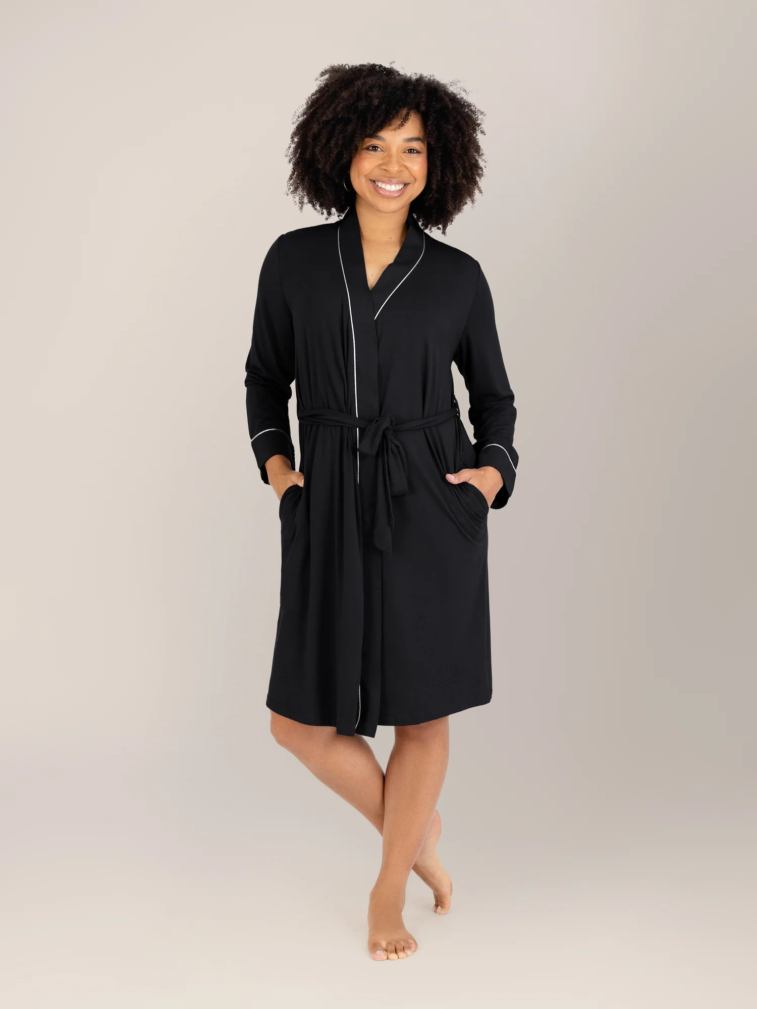 Clea Bamboo Robe | Black – Kindred Bravely | Kindred Bravely
