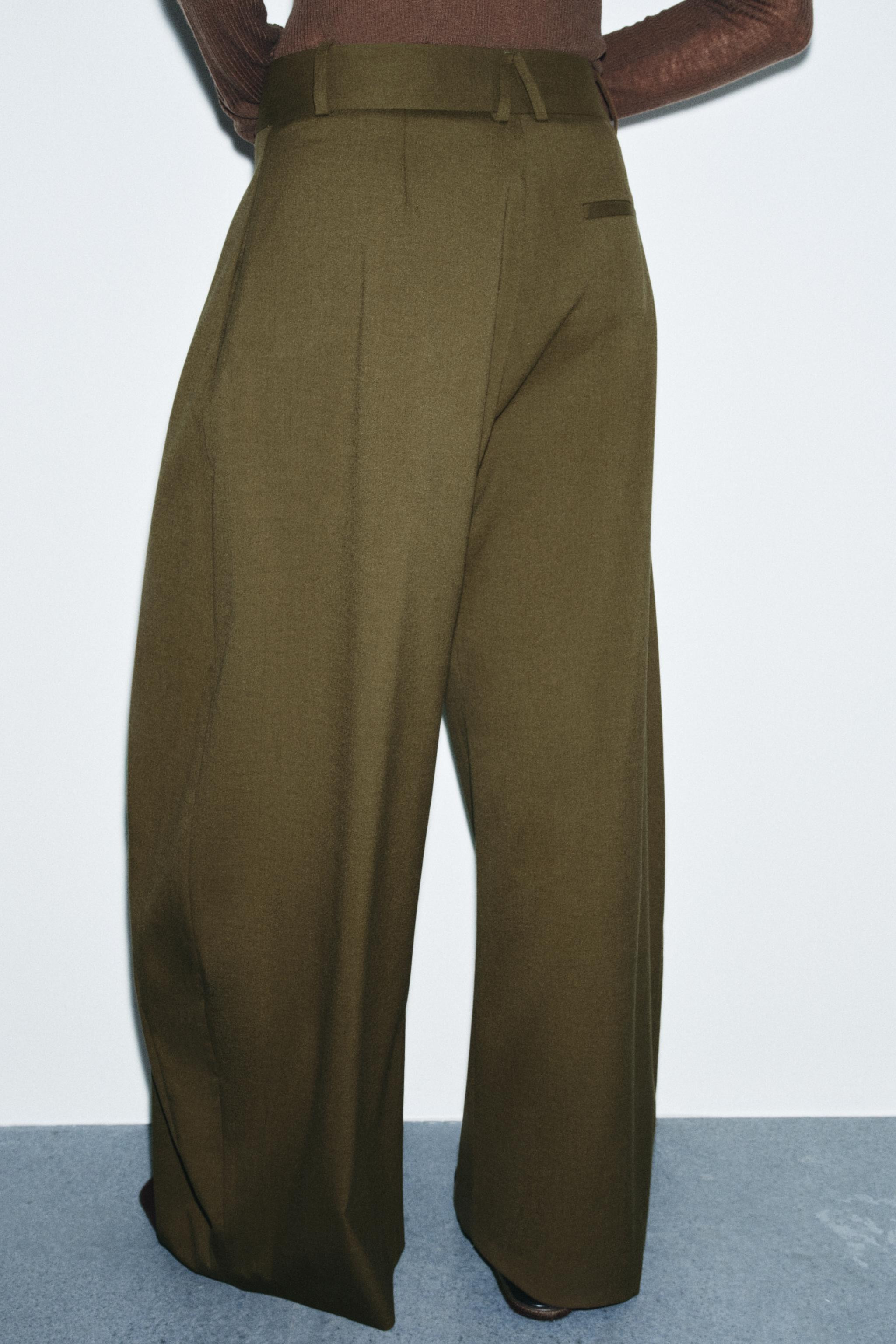 ZW COLLECTION PLEATED VOLUME PANTS | Zara US
