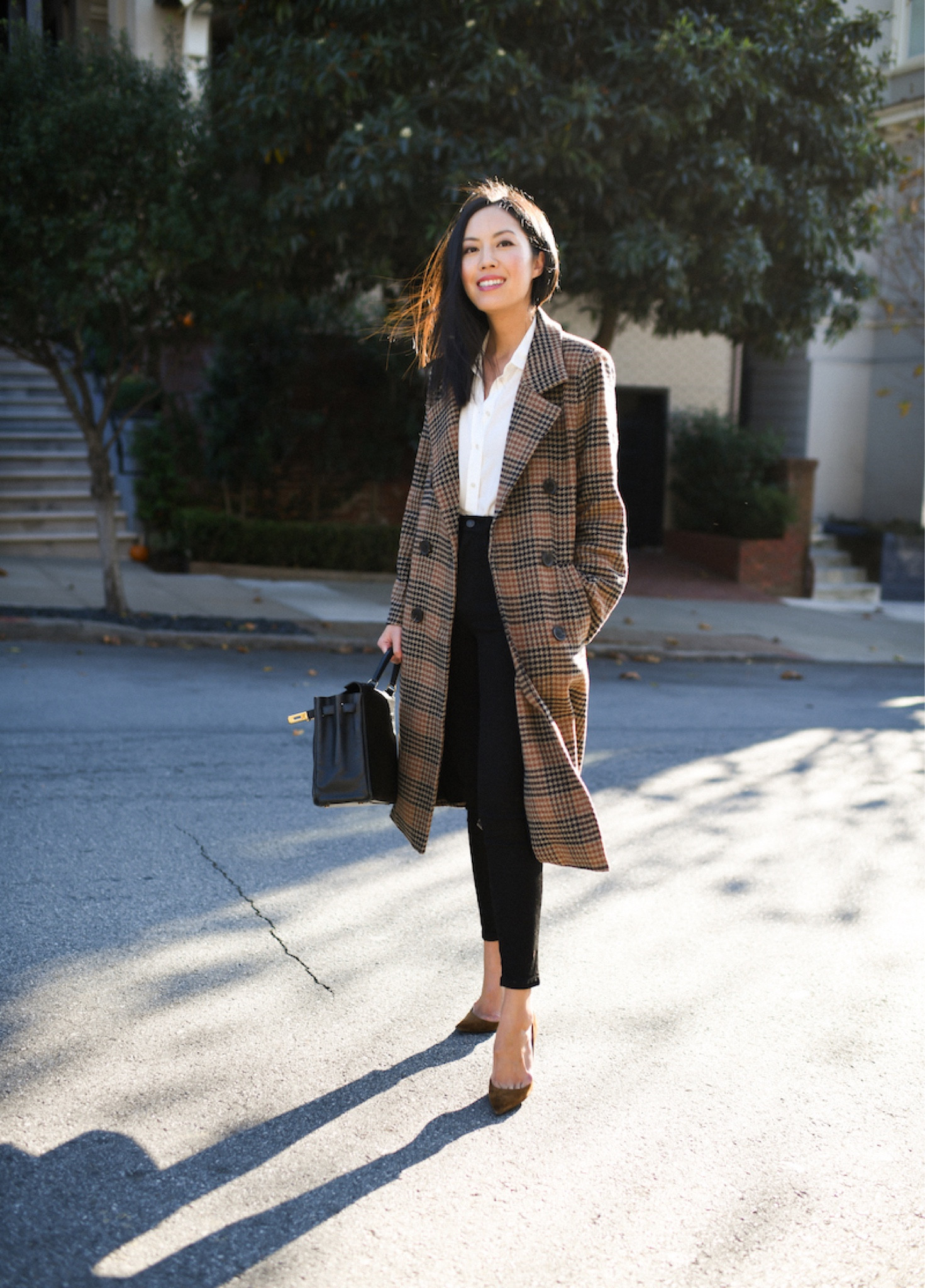 Plaid for Fall ❤️ This is a classic fall uniform to wear year in and year out. 

- Plaid coat
- Silk blouse
- Black jeans / denim

#LTKSeasonal #LTKworkwear #LTKstyletip