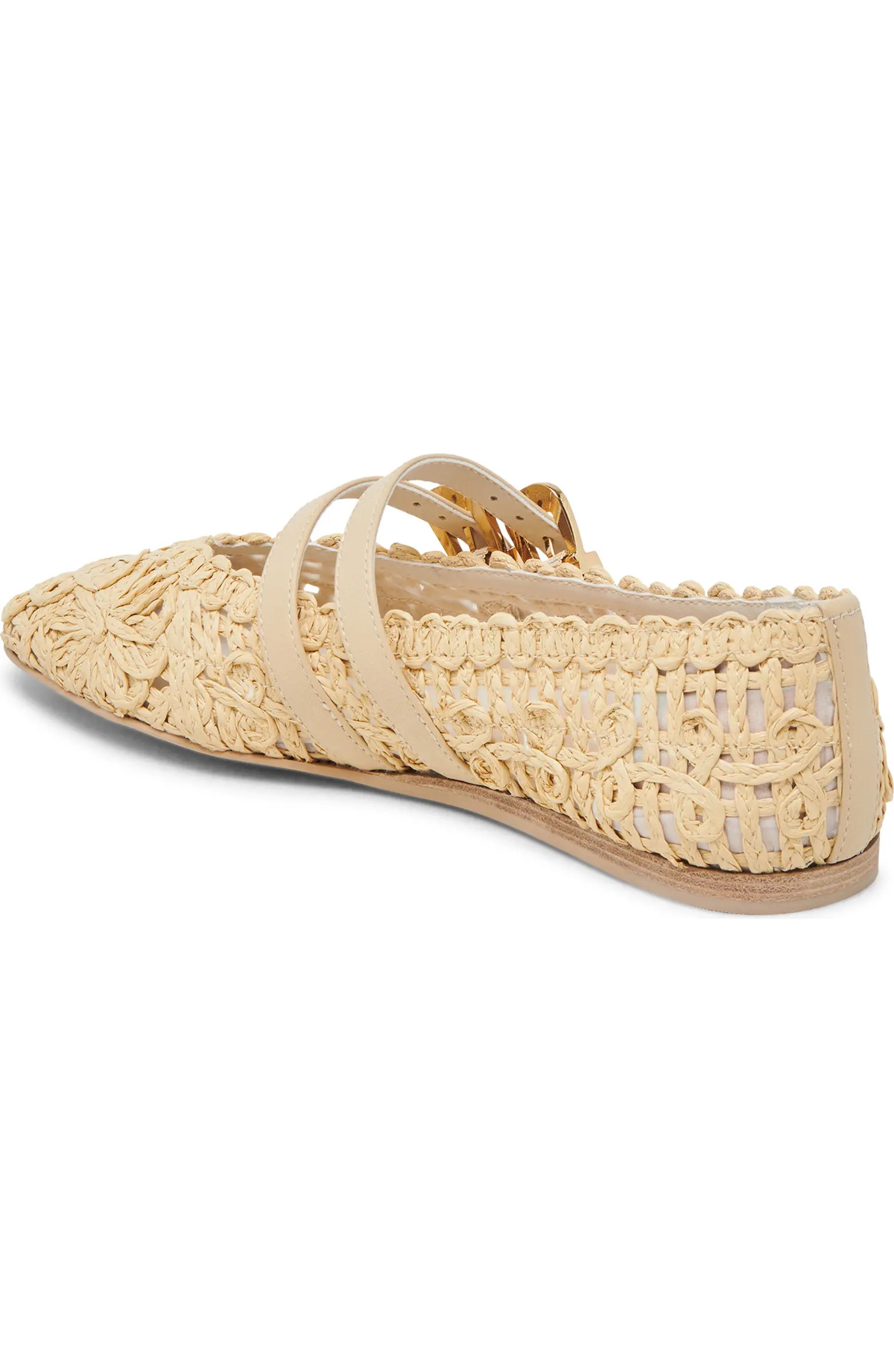 Baylee Sunflower Raffia Flat (Women) | Nordstrom