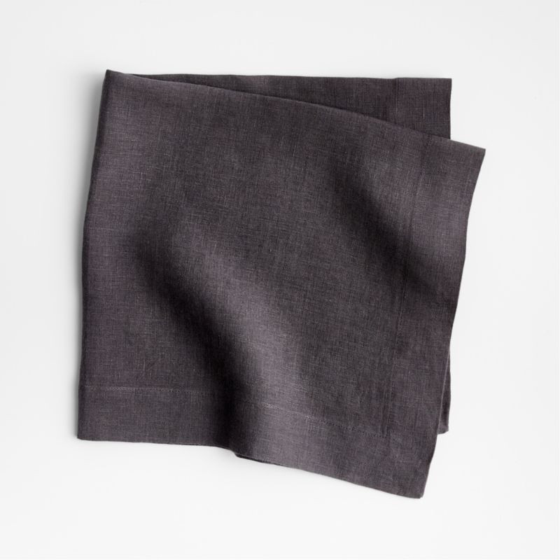 Marin Storm Grey Linen Dinner Napkin + Reviews | Crate & Barrel | Crate & Barrel