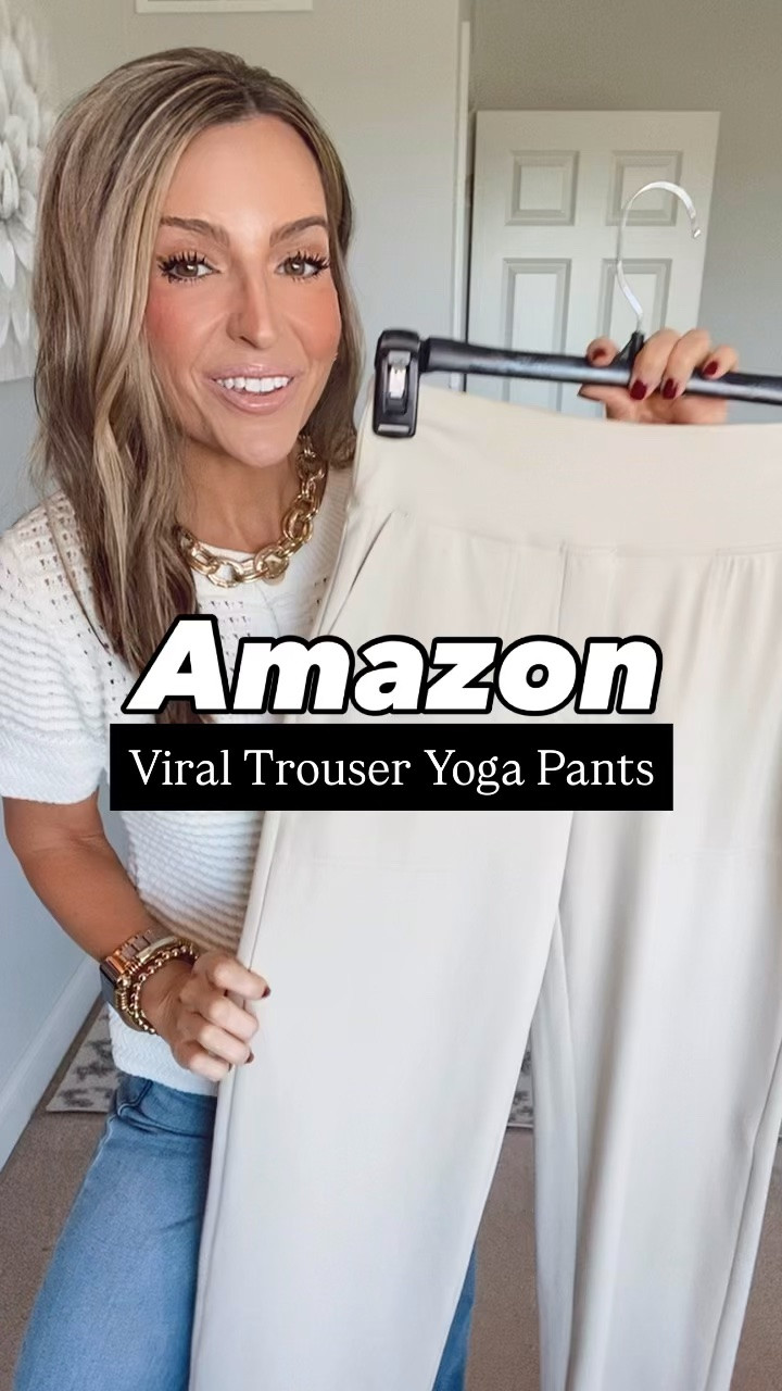 Viral yoga trouser pants!! Perfect for classroom or office! stylish and comfortable. I’m 5’5”, wearing 31”.

#LTKTravel #LTKWorkwear #LTKootd