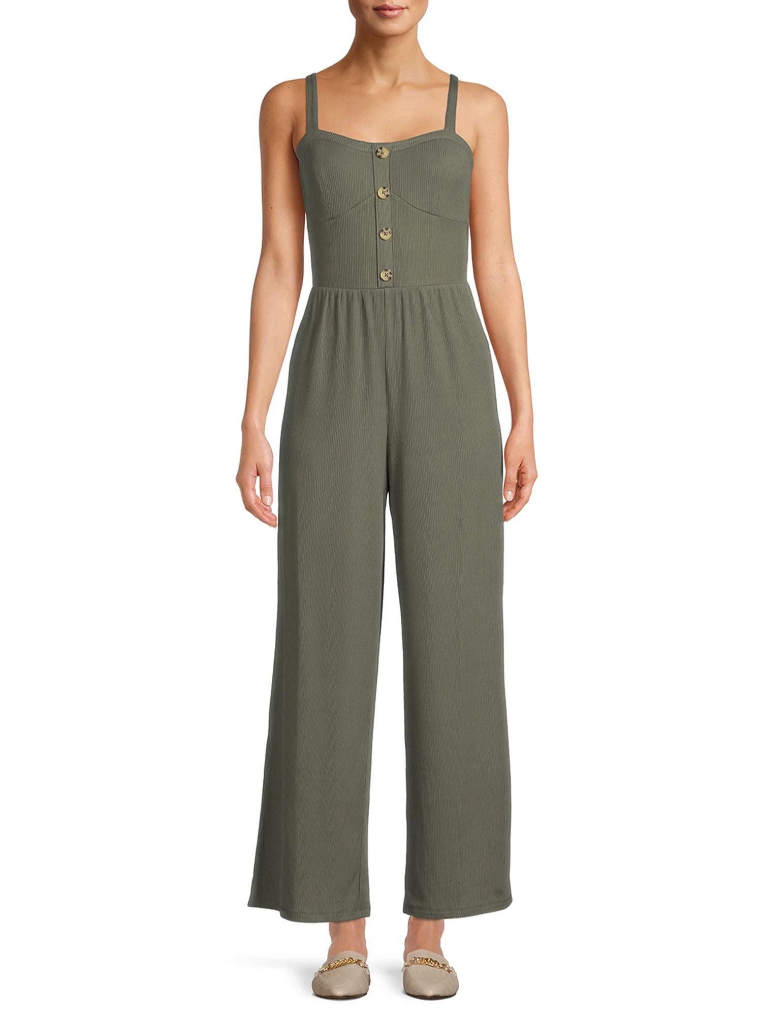 No Boundaries Juniors' Bra Cup Jumpsuit - Walmart.com | Walmart (US)