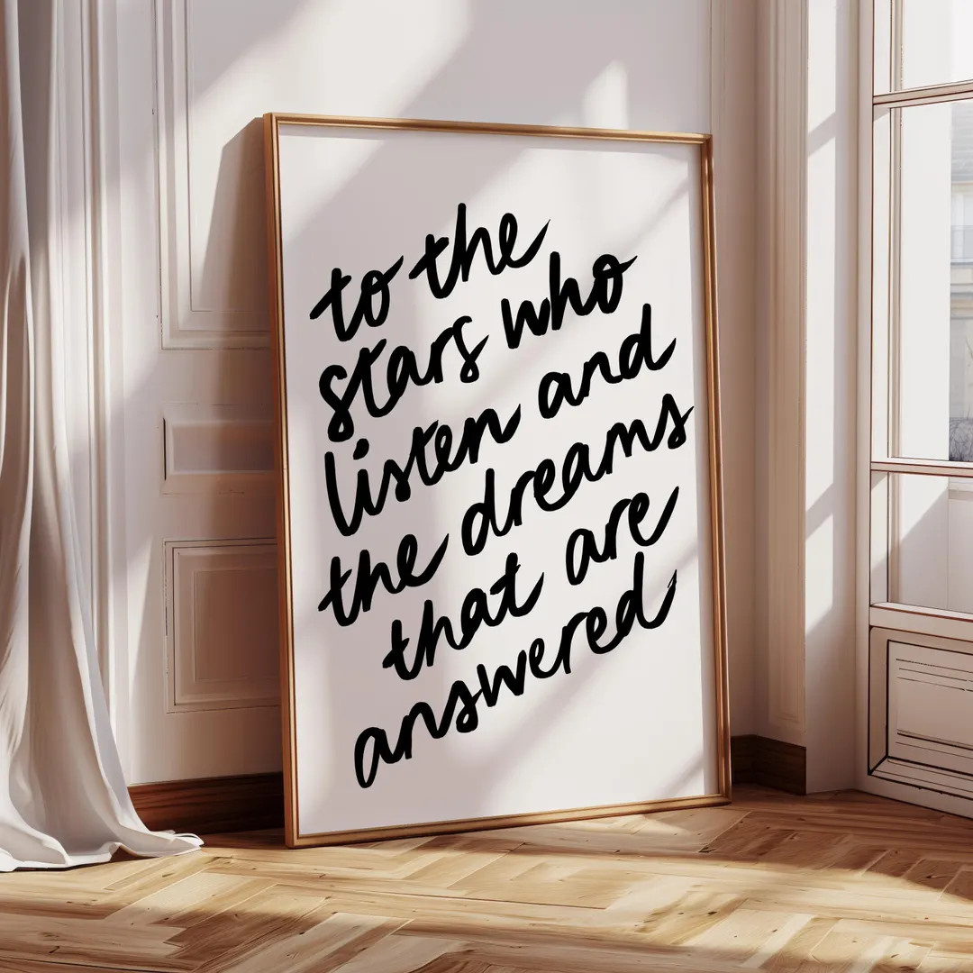 Acotar - to the Stars Who Listen and the Dreams That Are Answered Inspired Handwritten Print Book... | Etsy (US)
