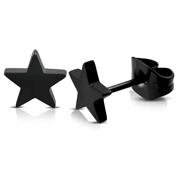 Stainless Steel Shining Shooting Star Stud Post Earrings - Walmart.com | Walmart (US)