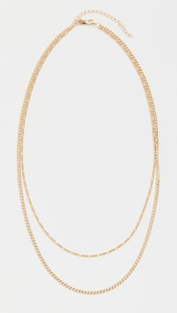 Double Chain Figaro X Cuban Necklace | Shopbop