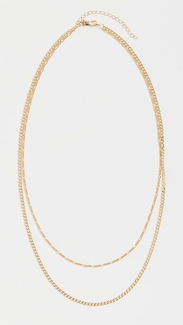 Double Chain Figaro X Cuban Necklace | Shopbop