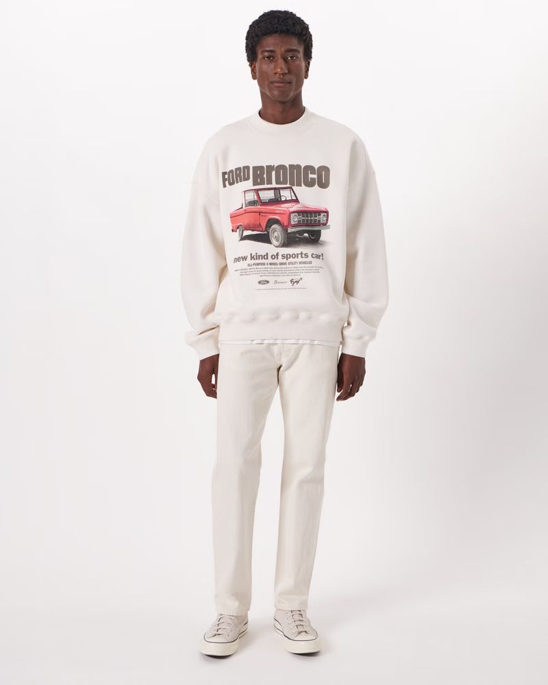 Men's Bronco Graphic Crew Sweatshirt | Men's | Abercrombie.com | Abercrombie & Fitch (US)