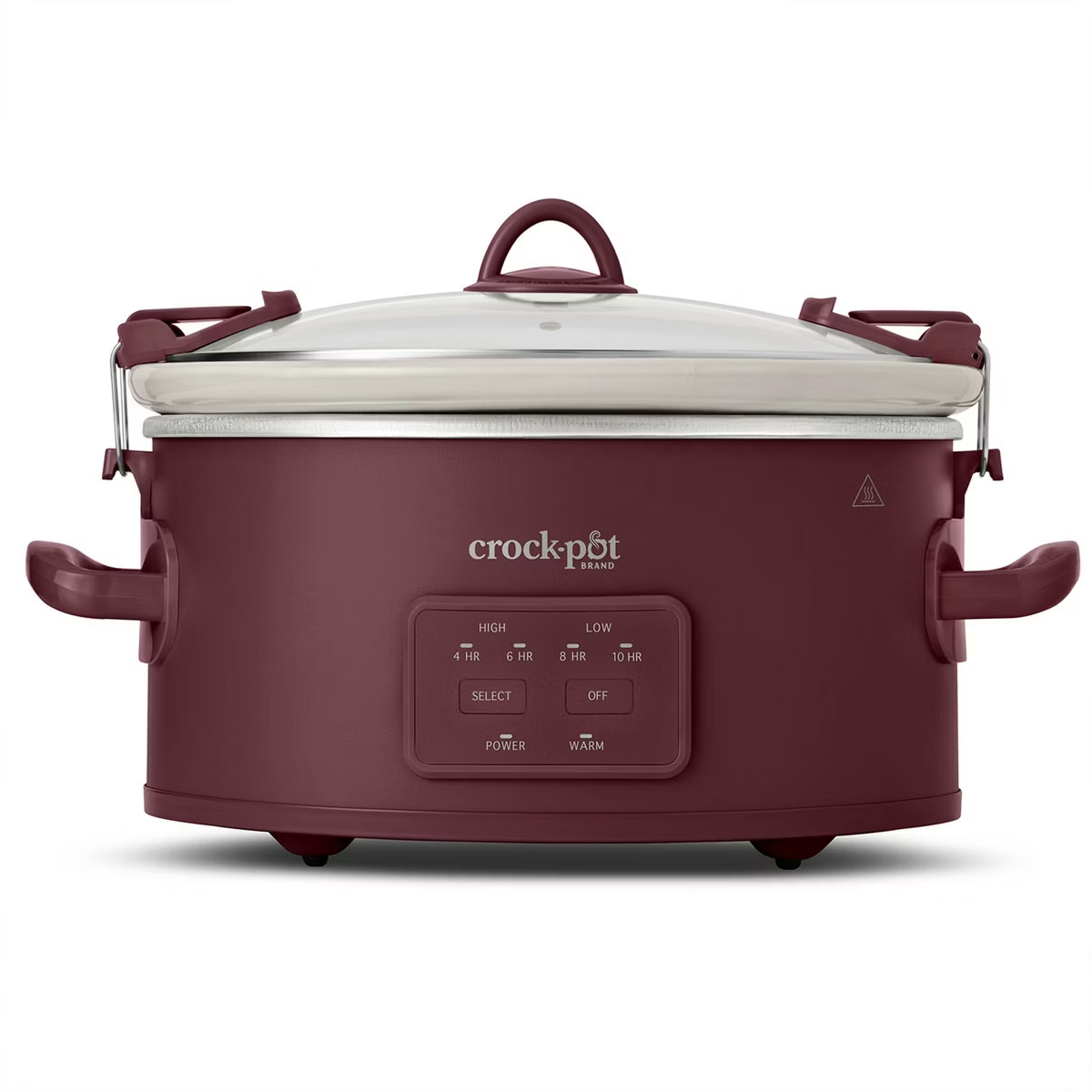 Crock-Pot 6qt Cook & Carry Programmable Slow Cooker Ceramic Lambrusco Red: 3 Settings, Dishwasher... | Target
