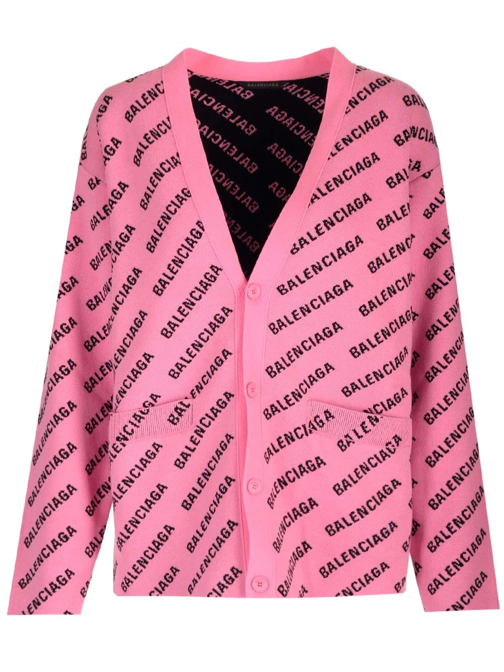 Balenciaga Logo Intarsia-Knit Cardigan | Cettire Global