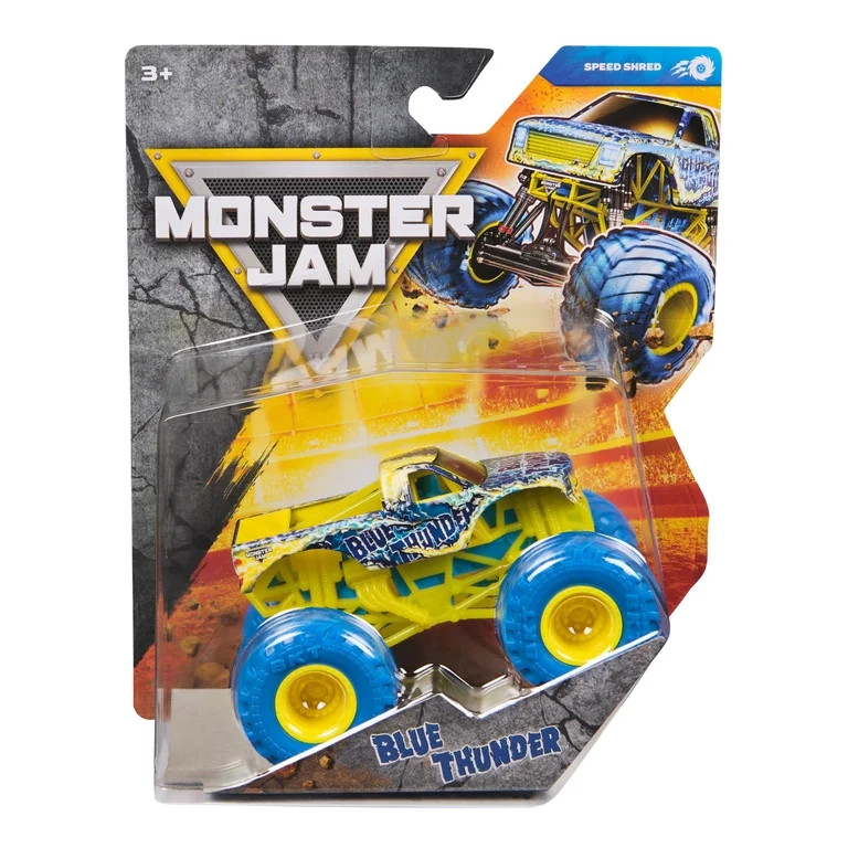 Monster Jam, Official Blue Thunder Monster Truck, Die-Cast Vehicle, 1:64 Scale, Kids Toys for Boy... | Walmart (US)