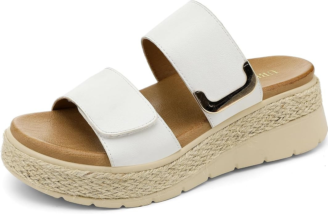 UBFEN Womens Platform Wedge Sandals Orthopedic Arch Support | Espadrille Slides, Comfortable Cush... | Amazon (US)