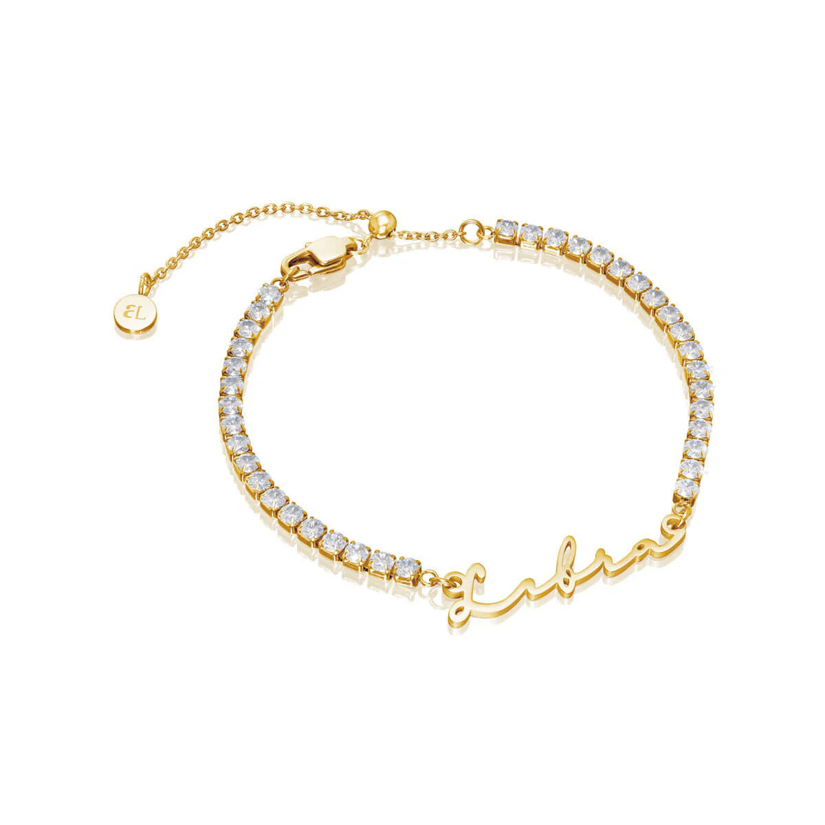 Signature Name Tennis Bracelet (Gold) | Abbott Lyon