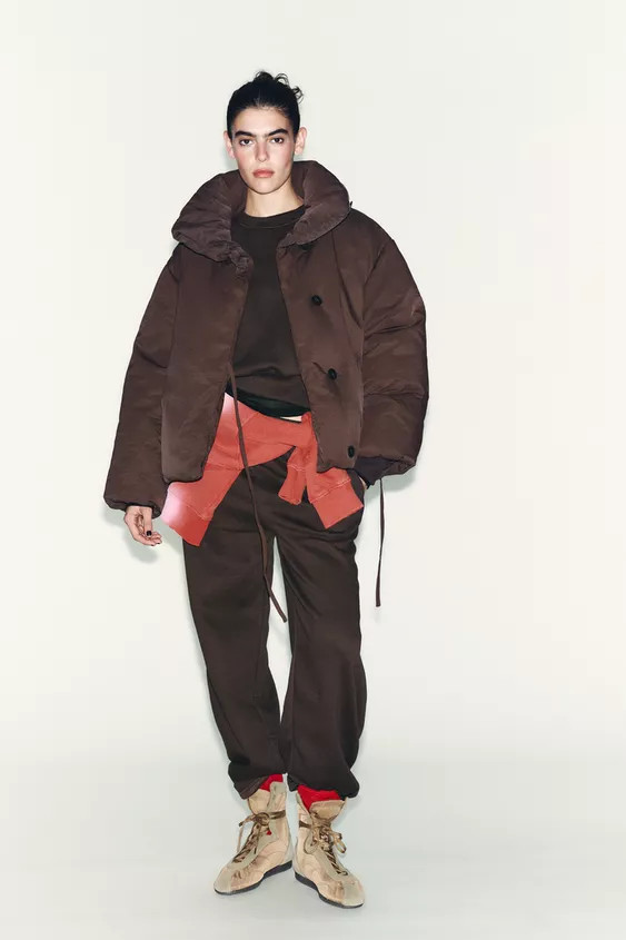 SHORT QUILTED ANORAK WITH WATER AND WIND PROTECTION | Zara UK