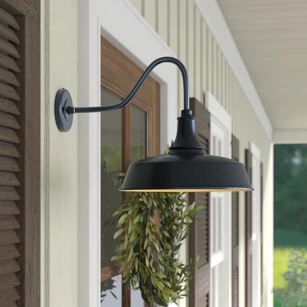 Gunnora Outdoor Barn Light with Dusk to Dawn | Wayfair North America