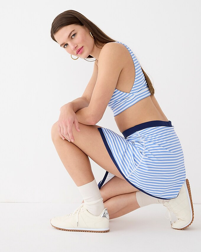 CloudStretch wrap skirt in stripe | J. Crew US