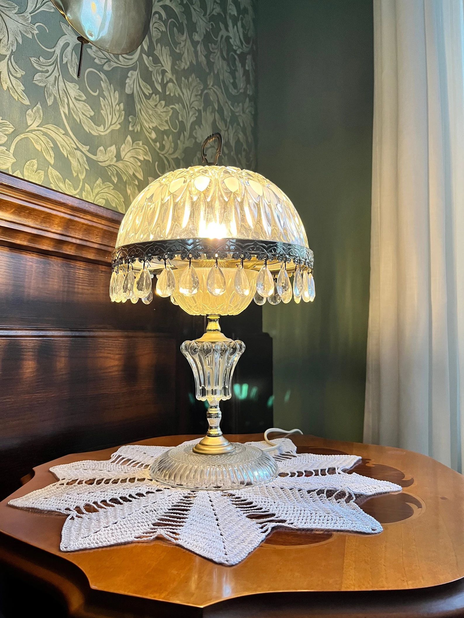 Vintage Boudoir Lamp, Accent Lamp, Lamp with Prisms, Possible be Michelotti, 1960s, Decorative La... | Etsy (US)