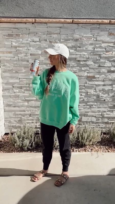 My go to mom outfit lately 👌🏼 I will be wearing this sweatshirt ALL spring and summer!! It’s freaking cute!! Also this is the most perfect hat that will go with any outfit 😍

#LTKstyletip #LTKfamily #LTKfindsunder50