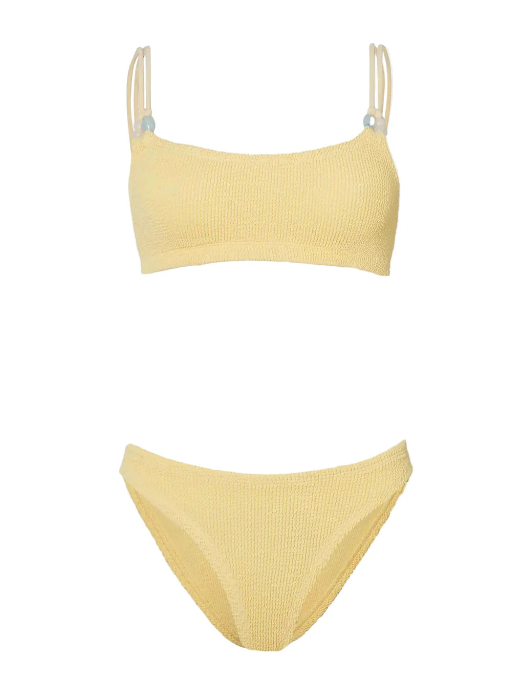Cassie Beaded Bikini in Butter Yellow | Over The Moon