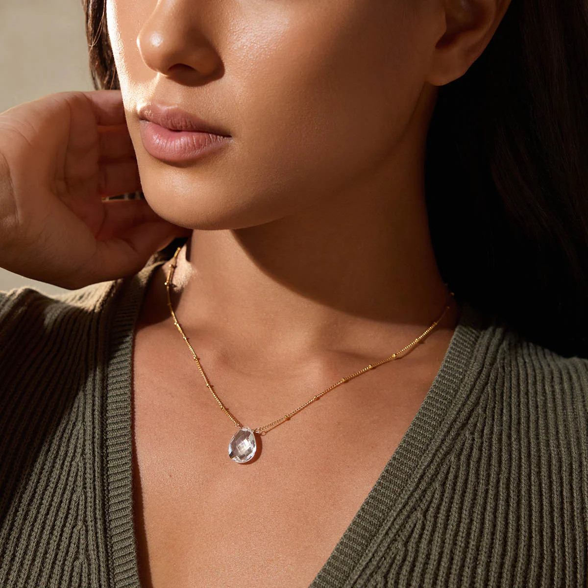 Enveloped in Protection Crystal Necklace | Satya Jewelry