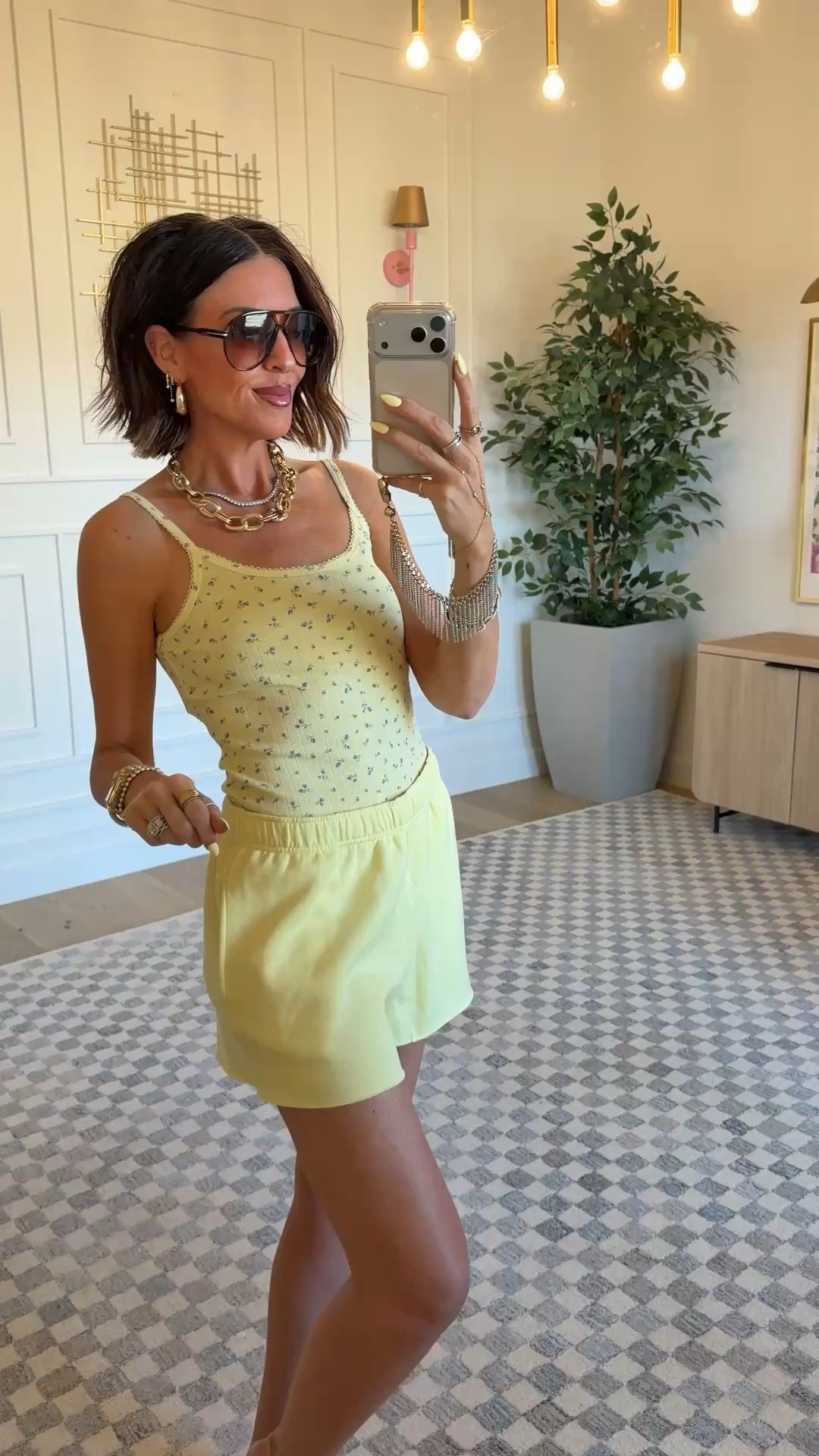 Walmart sweatshorts - size M
Pointelle lace tank - size S



#LTKTall #LTKootd #LTKSeasonal