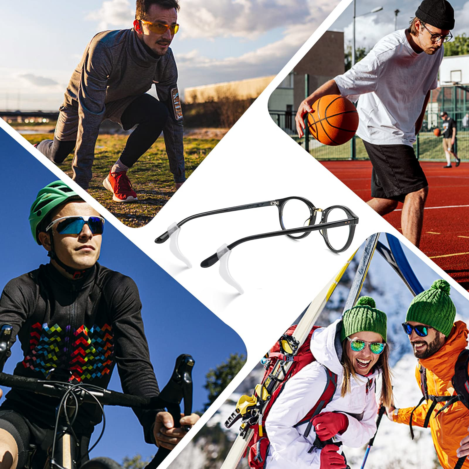 Eyeglass Ear Grips - 20 Pairs Anti-slip Holder, Silicone Ear Hook, Glasses Ear Grip Sleeve Retain... | Amazon (US)