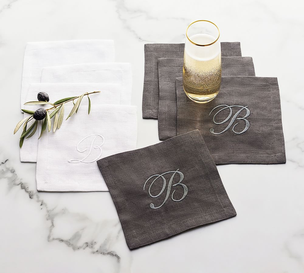 Mason Oversized Linen Coasters, Set of 4 | Pottery Barn (US)